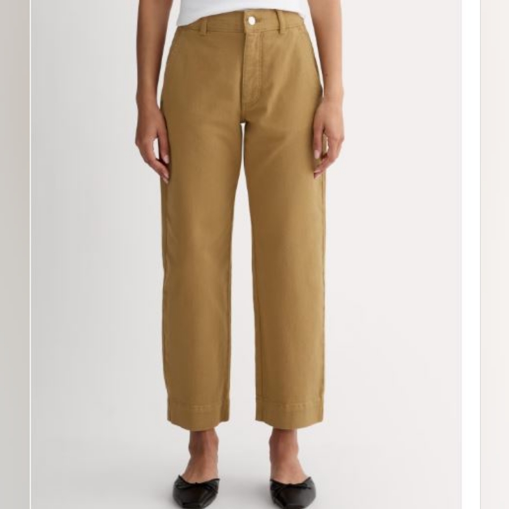 Everlane Women's The Utility Straight-Leg Pant in Oak Brown - Size 6